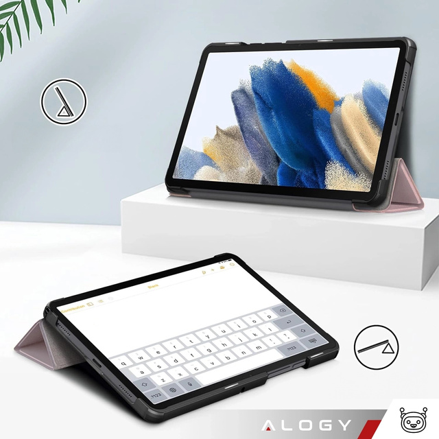 Case for Samsung Galaxy Tab A9 2023 11" (X210/X215/X216) Alogy Book Cover Case Protective Pink Glass