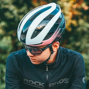 Rockbros Fahrradhelm 10110004008 Größe M - Blau und Pink