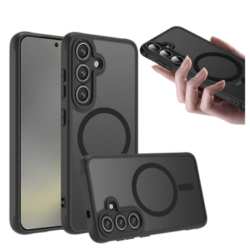 Pouzdro pro Samsung Galaxy S25 Plus, ochranný kryt na telefon, matné pouzdro Alogy HybridMag™️ pro MagSafe, matně černé