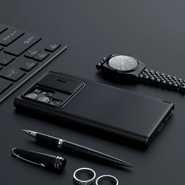 Nillkin Qin Leather Pro Case Samsung Galaxy S23 Flip Cover Kryt fotoaparátu Zelený