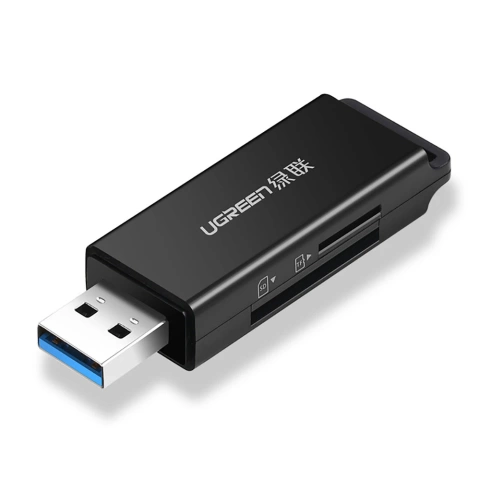 Ugreen přenosná čtečka TF/SD karet pro USB 3.0 černá (CM104)