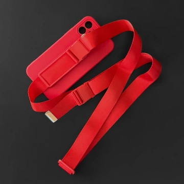 Rope Case Gel Case mit Kette Lanyard Tasche Lanyard iPhone 12 mini dunkelgrün