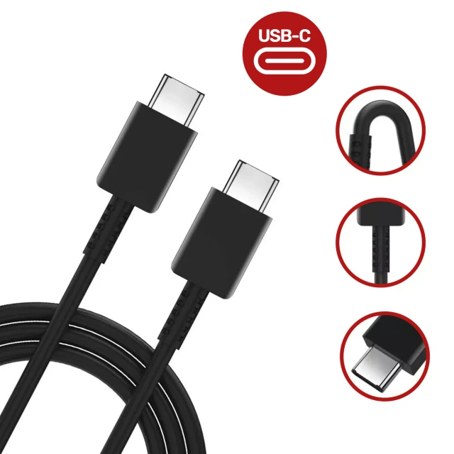Originální nabíječka Samsung USB-C 25W kabel typu C 180cm Premium Super Fast Charge Set White