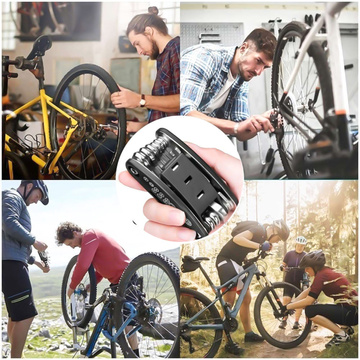Case Bicycle Bag Phone Pouch 6.4 inch Handlebar Holder Bicycle 0.5L Black Tools Multitool Keys 16in1 Alogy