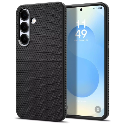 Samsung Galaxy S25 Case Protective Cover Spigen Liquid Air Matte Black