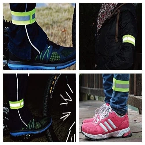 Reflexní páska na jízdní kolo na suchý zip 4cm oranžová