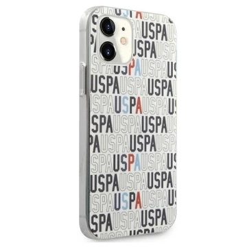 Pouzdro na telefon US Polo Logo Mania Collection iPhone 12 mini 5,4". bílá/bílá