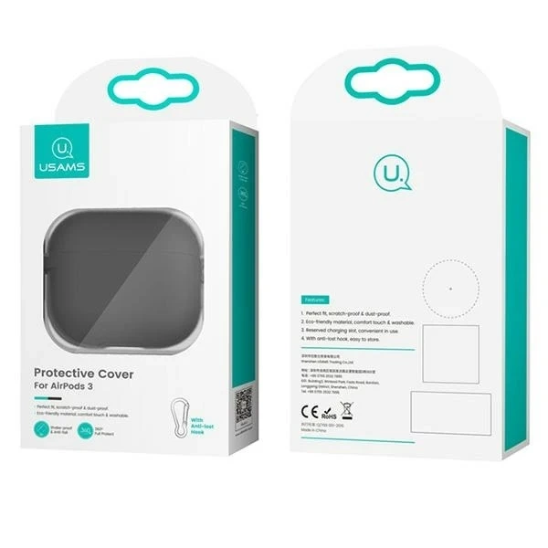 Ochranné puzdro na slúchadlá USAMS pre Apple AirPods 3 silikónové ružové/ružové BH741AP03 (US-BH741)