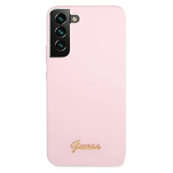 Guess GUHCS22MLSLMGLA S22 S906 Lawenda/levandule hardcase Silicon Script Metal Logo
