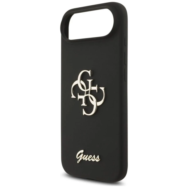 Etui Guess do iPhone 17 Air Silicone Big 4G Script Black