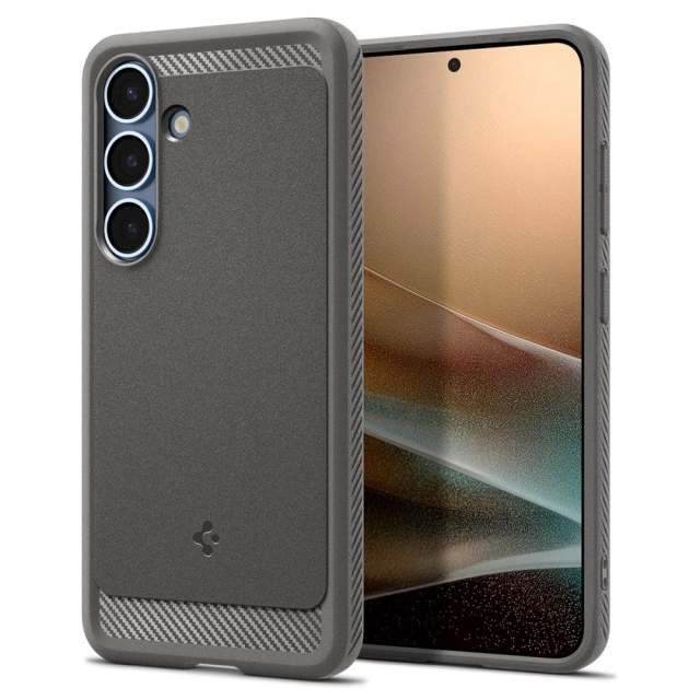 Pouzdro Spigen Rugged Armor Mag pro Samsung Galaxy S25, mramorově šedé, MagSafe