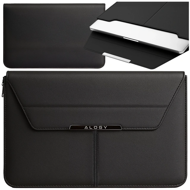 Alogy FlexCase Pro Multifunctional Folding Laptop Bag with Stand and Mouse Pad for Macbook 13/14" Black