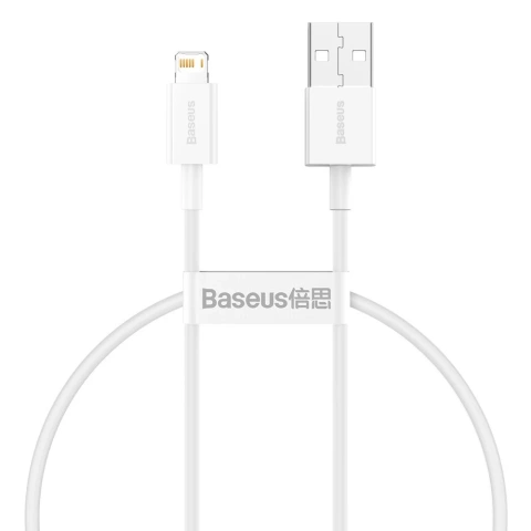 Baseus Superior USB kábel - Lightning 2,4A 0,25 m biely (CALYS-02)
