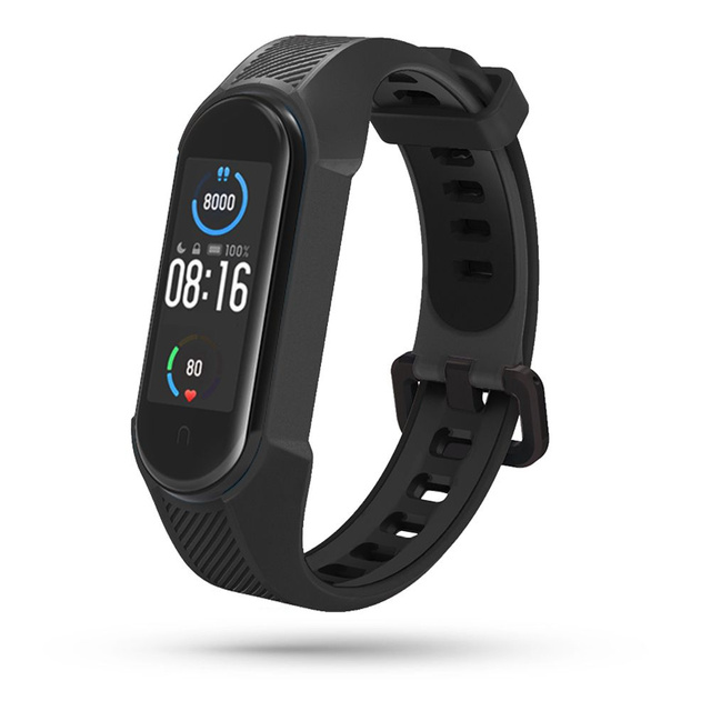 Pasek Armor do Xiaomi Mi Smart Band 5/6/6 NFC Black