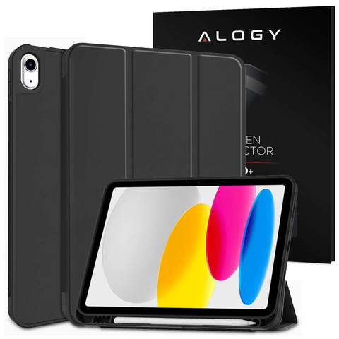 Alogy Book Cover Pencer Case Ochranné puzdro pre Apple iPad 10gen 10.9 2022 čierne sklo