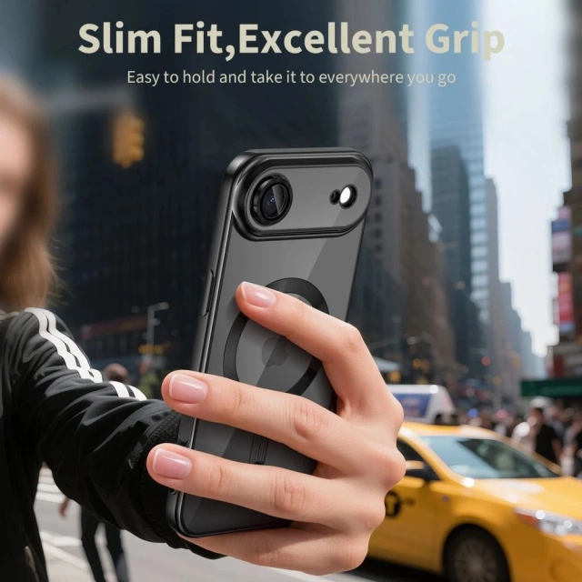 Etui do iPhone 17 Air Tech-Protect MagFlex MagSafe Przezroczysto-Czarne