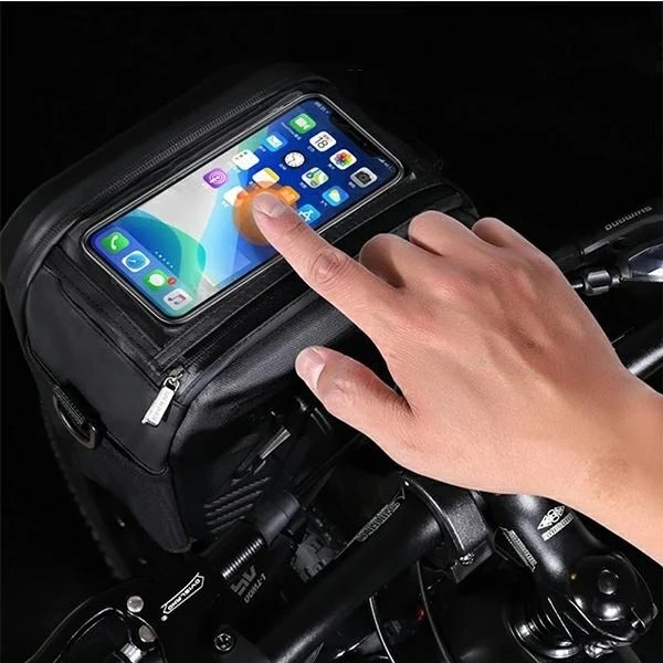 WILDMAN Handlebar Bag GS9 3L Bike Holder Black Waterproof