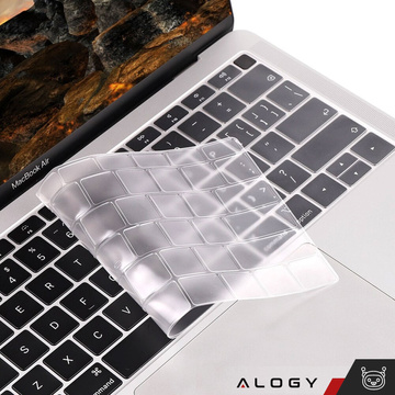Protective Overlay Alogy Silicone Keyboard Cover for Apple Macbook Air 13 M1 2019-2020 Transparent