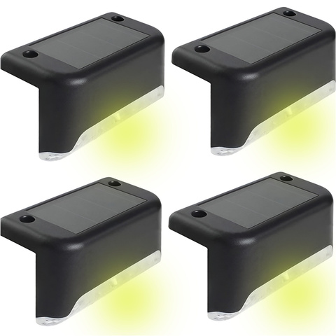 LED solárne záhradné svietidlo na terasu, balkón, schody, zábradlie so súmrakovým senzorom, AAA batéria, čierna