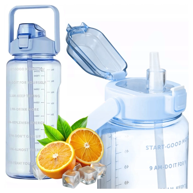 Große Glasflasche Wasserflasche Trinkgetränke Alogy Motivational Messbecher 1l 1000ml Silikonhülle Olive