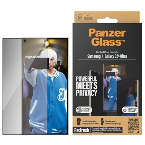 Загартоване скло для Samsung Galaxy S24 Ultra PanzerGlass Ultra-Wide Fit Privacy