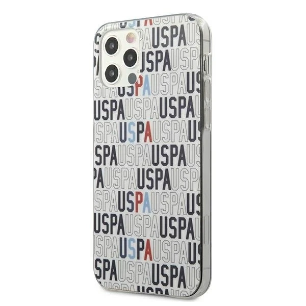 Pouzdro na telefon US Polo USHCP12LPCUSPA6 pro Apple iPhone 12 Pro Max bílá/bílá Logo Mania Collection