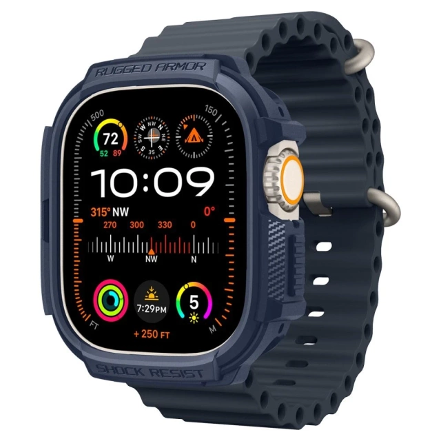 Etui Spigen Rugged Armor do Apple Watch Ultra 1/2 (49 mm) námornícka modrá