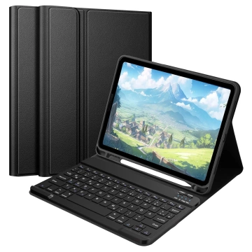 Ochranné puzdro s klávesnicou pre Apple iPad Pro 11" M4 2024, puzdro Alogy Keyboard s držiakom na stylus, Bluetooth klávesnica, čierna