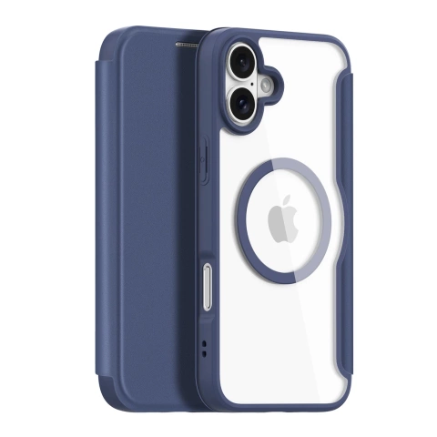 iPhone 16 Dux Ducis Skin X Pro MagSafe Hülle Flip Blau