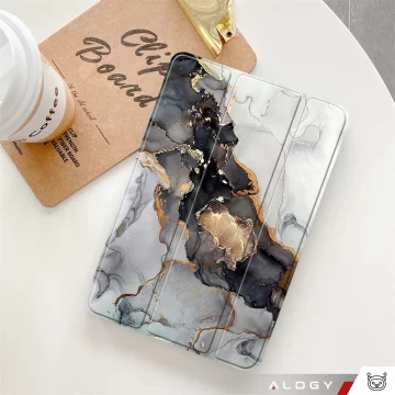 Glass Case for Apple iPad 10.9 gen 10 2022 Tablet Case Alogy Book Case Cloudy Marble Marble