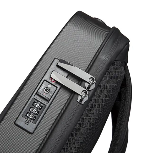 Bange Waterproof Anti-Theft Backpack for 15.6" Laptop, City Travel, 46x31x8 cm, for Work, Airplane, Men's, Women's, with USB Port and Combination Lock, Black