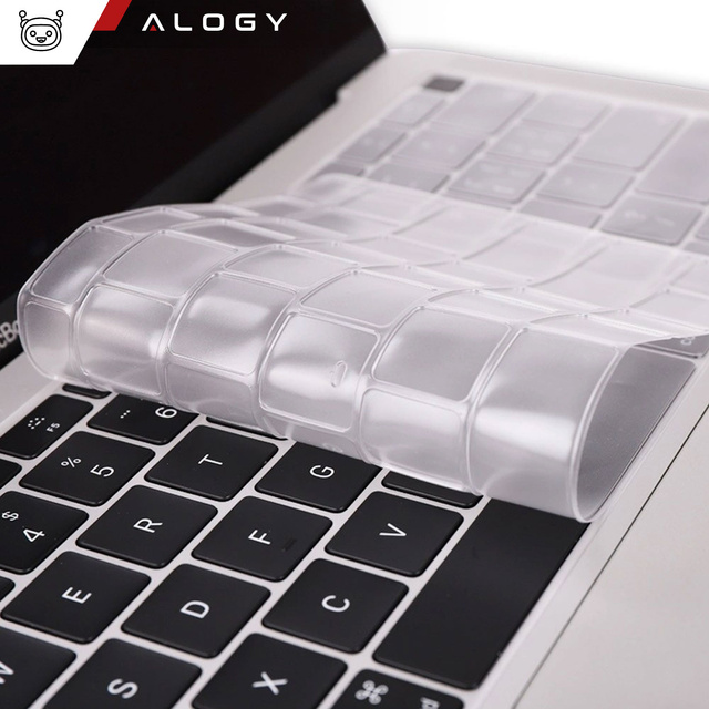 Alogy Schutzhülle Silikon Tastaturabdeckung für Apple Macbook Air 13 M1 2019-2020 Transparent