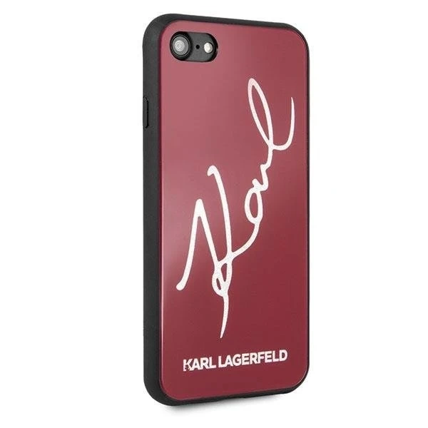 Захисний чохол для телефону Karl Lagerfeld KLHCI8DLKSRE для Apple iPhone 7/8/ SE 2020/2022 red/red hard case Signature Glitter