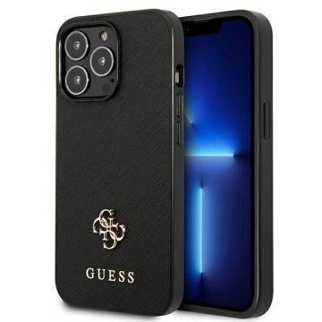 Etui Guess GUHCP13LPS4MK na iPhone 13 Pro / 13 6,1" pevné puzdro Saffiano 4G malé kovové logo