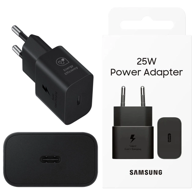 Original Samsung EP-T2510NBE Charger Fast Charging PowerDelivery PD 25W Black