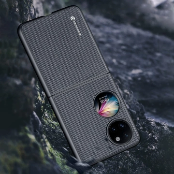 Чохол Dux Ducis Fino покритий нейлоновим матеріалом Huawei P50 Pocket black
