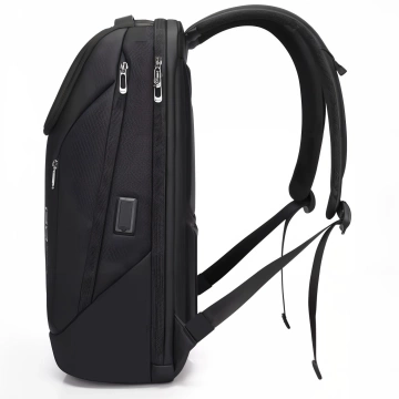 Bange Waterproof Backpack Laptop Bag 15.6" City Travel 48x31x16 cm for Work School Plane Men's Women's with USB Port Black