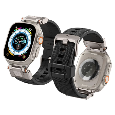 Popruh Spigen Durapro Armor pro Apple Watch 4 / 5 / 6 / 7 / 8 / 9 / Se / Ultra 1 / 2 (42 / 44 / 45 / 49 mm) je kombinací moderních materiálů, které kombinují odolnost a styl a vytvářejí jedinečný příslušenství pro vaše chytré hodinky.