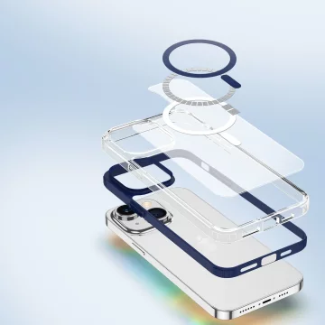 Dux Ducis Clin2 case iPhone 14 Plus Magnetic MagSafe case blue