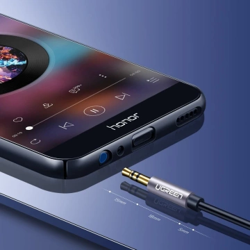 UGREEN kabel AUX prodlužovací kabel 3,5 mm mini jack 1m stříbrný (10592)