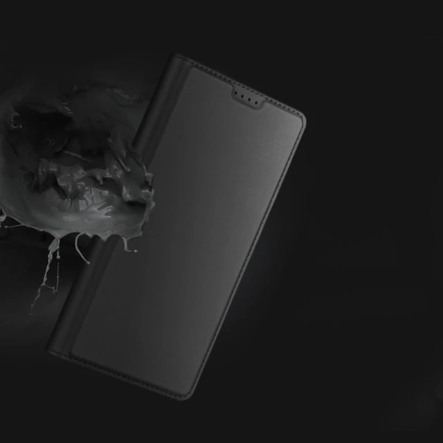 Etui do iPhone 15 pokrowiec z klapką i portfelem na kartę Dux Ducis Skin Pro - czarne