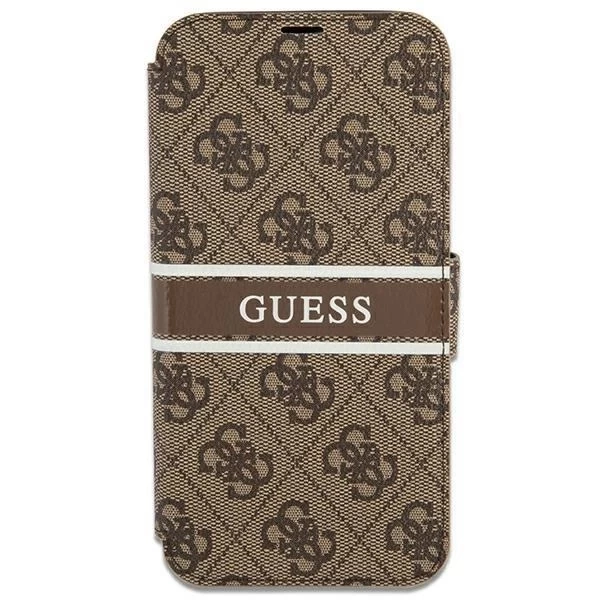 Guess GUBKP13S4GDBR iPhone 13 mini 5.4" brown/brown book 4G Stripe