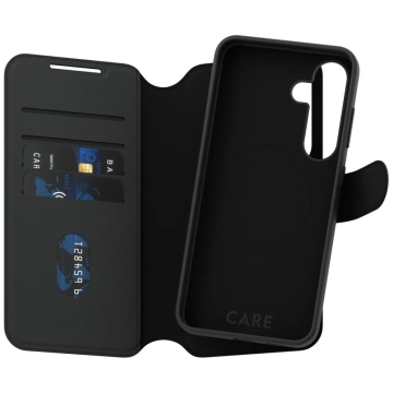CARE Case for Samsung Galaxy S25 by PanzerGlass Feature Tango Wallet 2in1 Black