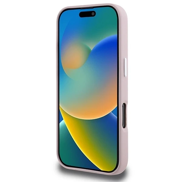 Karl Lagerfeld iPhone 16 Pro 6.3" Case Pink MagSafe Hardcase FW Metal Plate