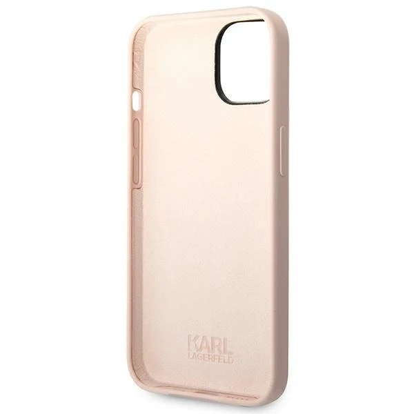 Захисний чохол для телефону Karl Lagerfeld KLHCP14SSLCTPI для Apple iPhone 14 6.1" hardcase світло-рожевий/світло-рожевий Silicone Choupette Body