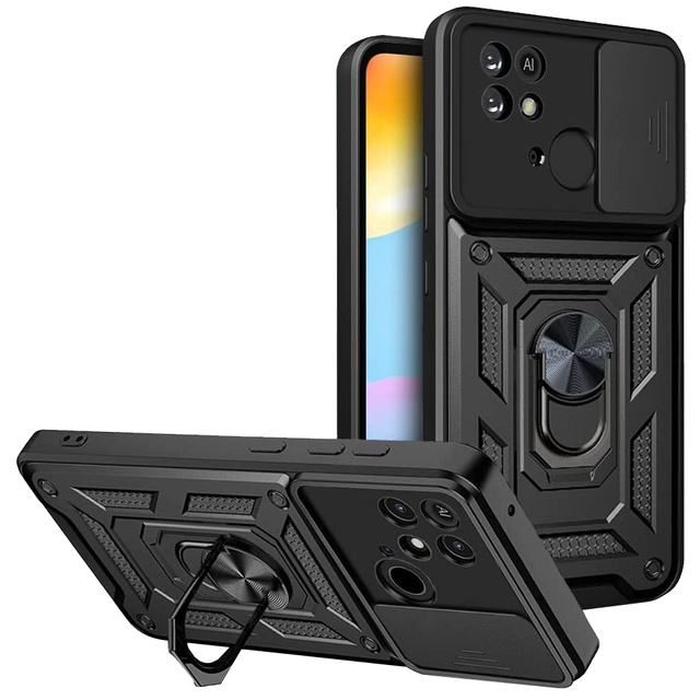 Alogy Camshield Stand Ring Case with Camera Cover for Xiaomi Redmi 10c Glass