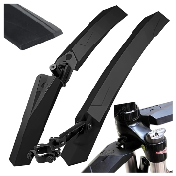 Platform bicycle pedals for MTB bicycles, aluminum 9/16" Black aluminum set [2 pcs.]