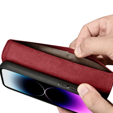 Чохол iCarer Wallet Case 2in1 для iPhone 14 Pro Max Leather Flip Cover Anti-RFID Red