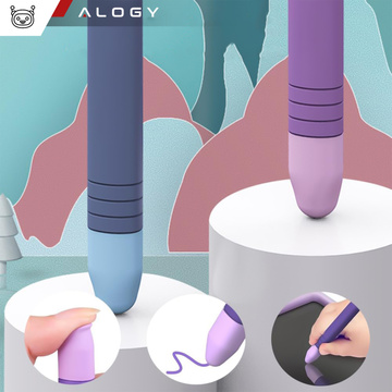 2x Alogy Stylus Pen Capacitive Touchscreen for Tablet Phone Screens for Kids 10cm Purple and Blue