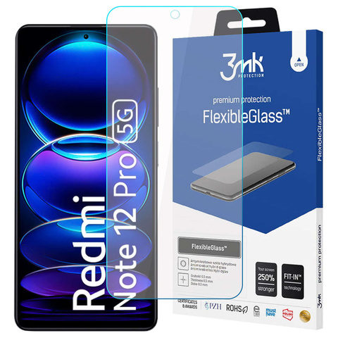 Protective glass for Redmi Note 12 Pro/Pro - 3mk FlexibleGlass™